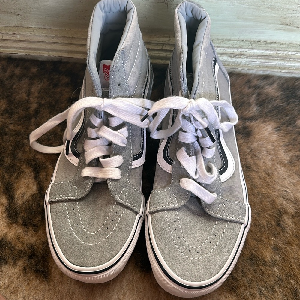 These are grey hip hop vans barely worn good condition